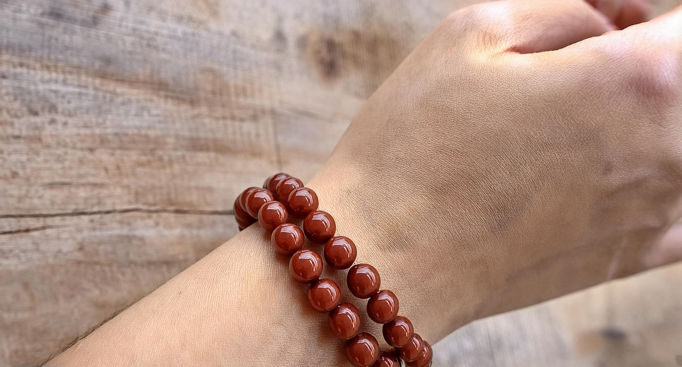 Bracelet en Jaspe Rouge