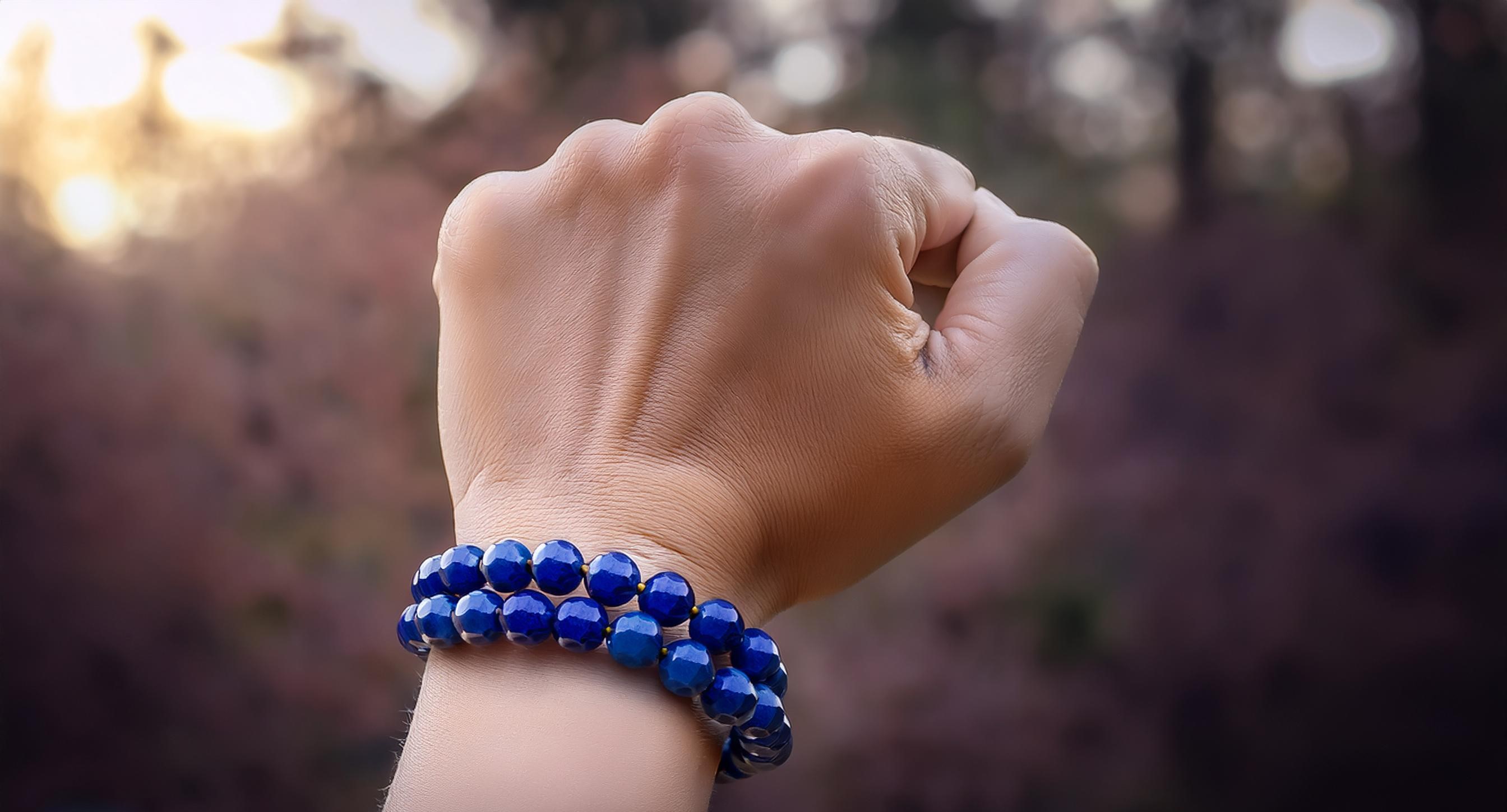 Bracelet en pierre de Lapis Lazuli