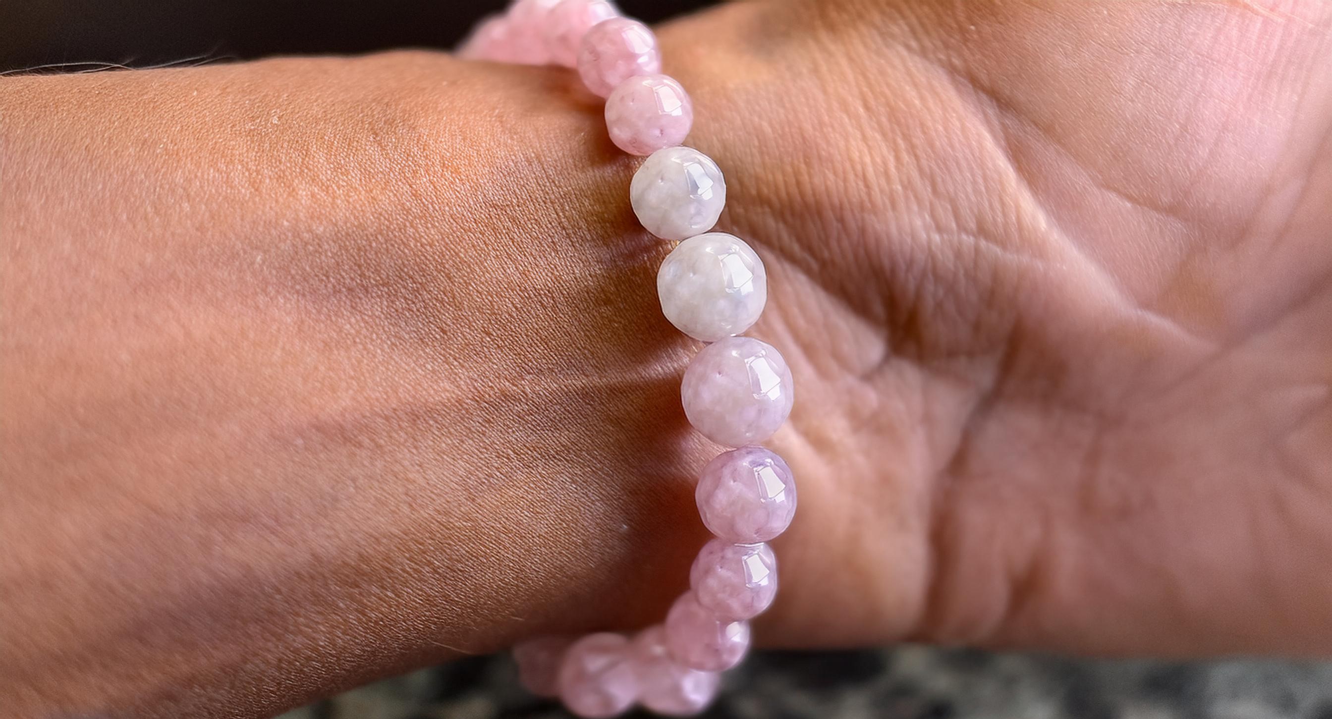 bracelet en Quartz Rose